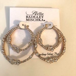 Badgley Mischka Hoop Earrings